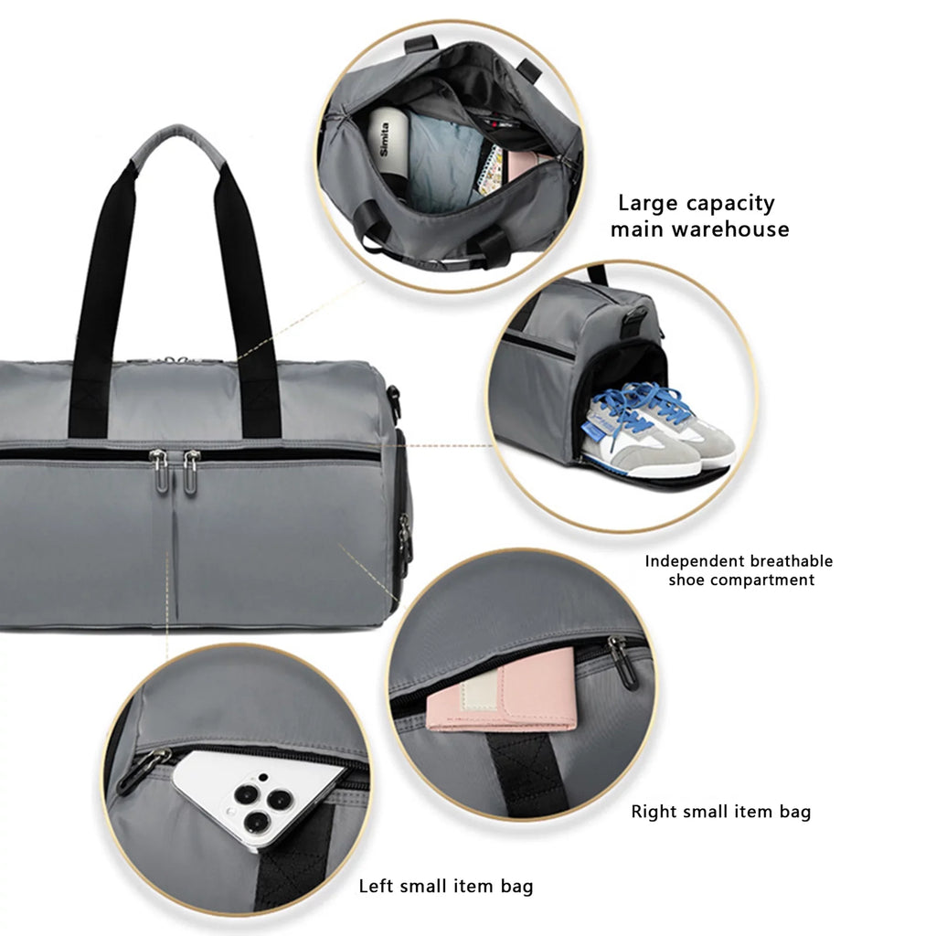 with Bag Wet for Compartment Women Travel Overnight Men Dry Duffel Sports Small Bag Tsseiatte Bag and Pocket Shoes