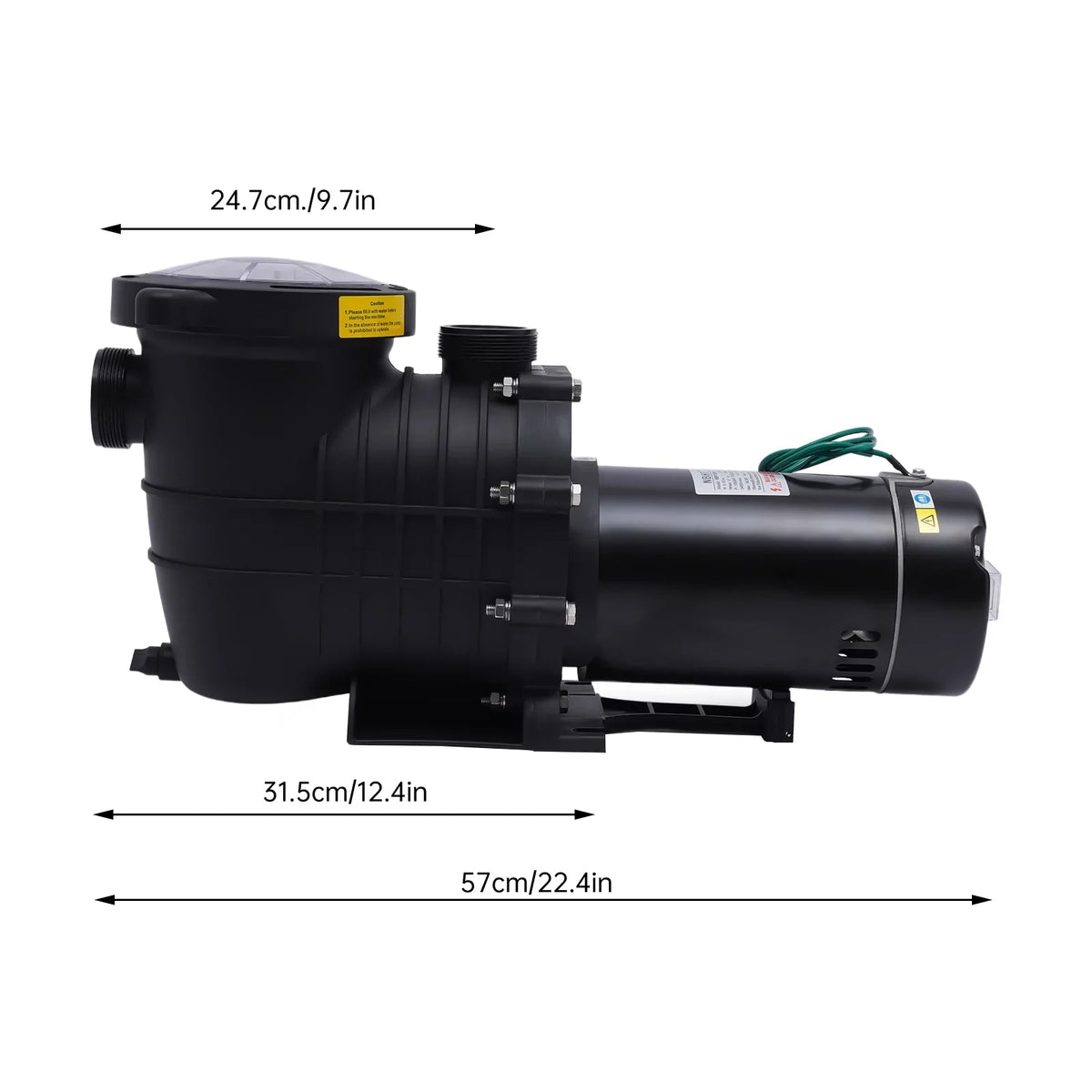 Inground/ Ground Miumaeov Connectors Basket Pool Above In-Ground Strainer with Voltage Dual Pump, and 2HP 6815GPH Swimming Pool Pump