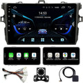 Toyota 08-12 Navigation, Stereo Screen CarPlay&Android Bluetooth, Wireless Backup with GPS Compatible Auto,Touch Camera FM&AM, Corolla for 12 Car Car Radio Android Binize Support