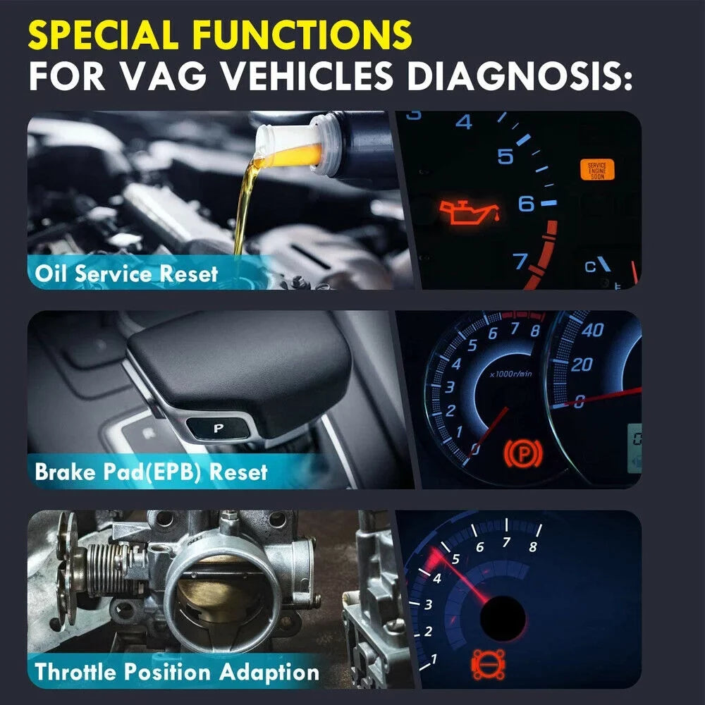 Ancel Adapation System EPB Tool IMMO OBD2 Automotive Diagnostic Seat ABS Skoda All Code VW SRS OIL for Scanner Oil Throttle Audi Reader EPB
