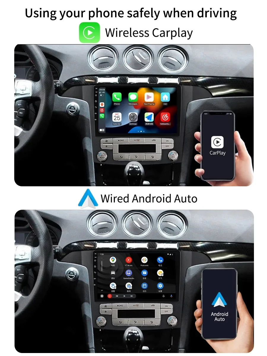 2015 Auto Android With Bluetootn Car Max Carplay Car Screen S GPS Ford Android Stereo 32GB 2007 - Radio Navi For S-MAX
