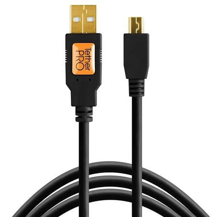 USB A Gold to Male - Mini-B Pin Feet 15 Pro Plated Cable 5 - 2.0