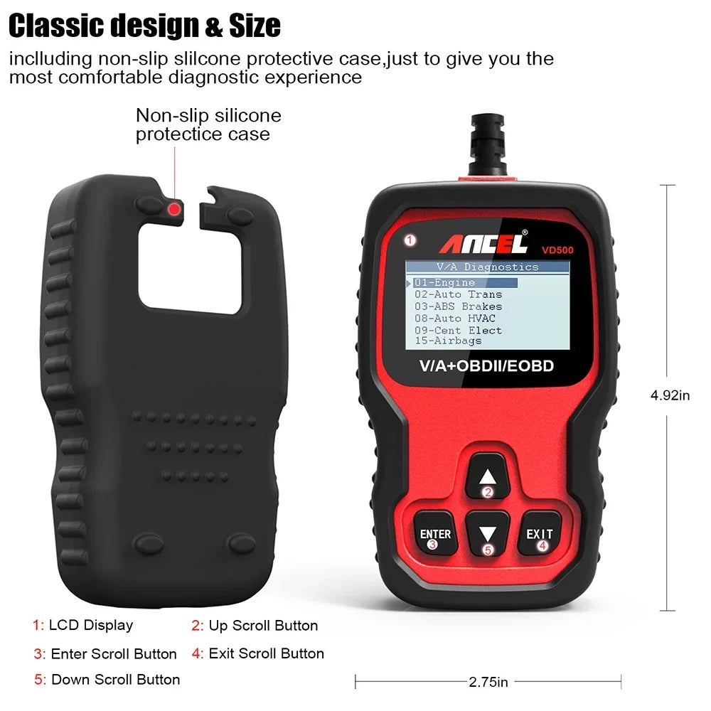 Ancel Adapation System EPB Tool IMMO OBD2 Automotive Diagnostic Seat ABS Skoda All Code VW SRS OIL for Scanner Oil Throttle Audi Reader EPB