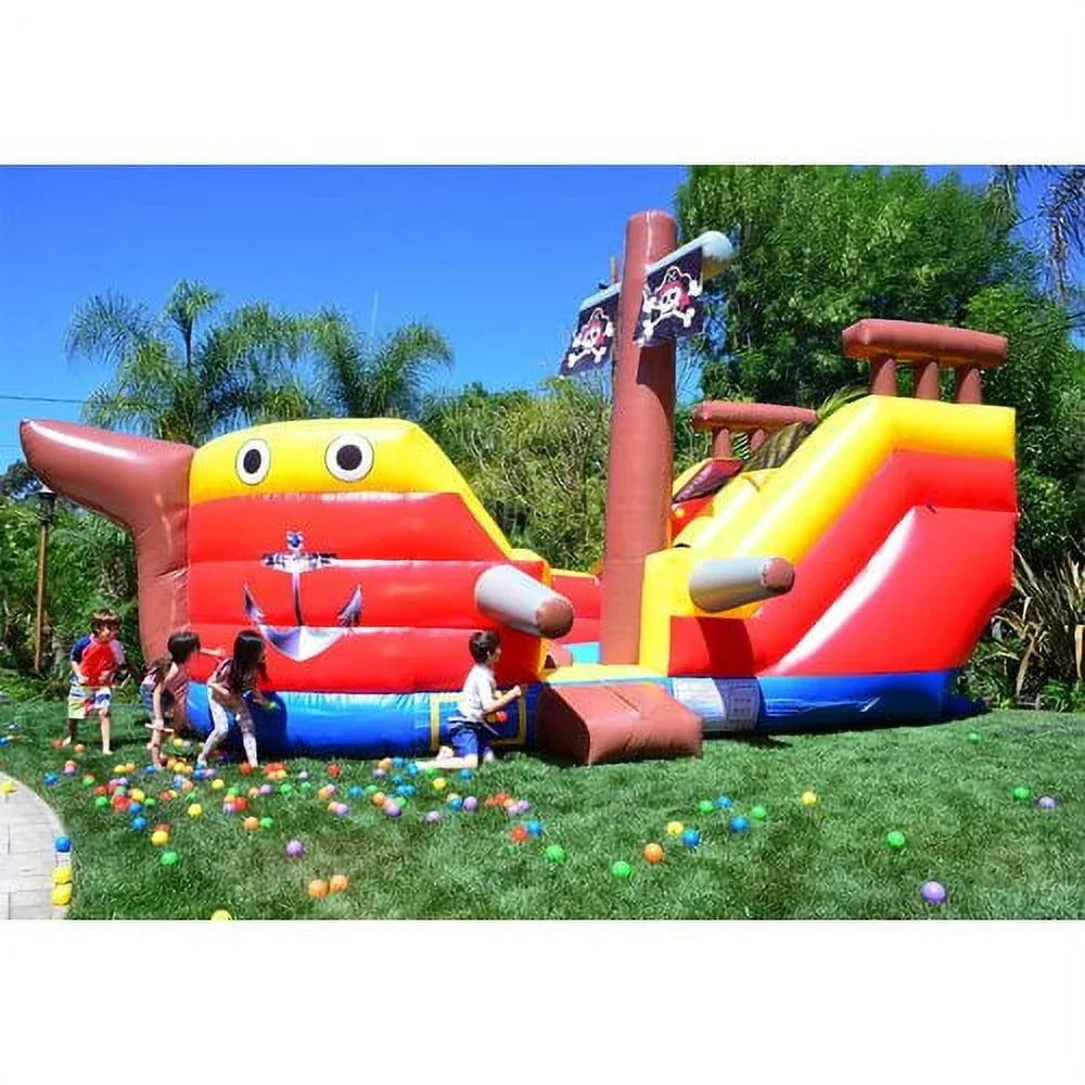 and Grade Kids Adults Slide (with Commercial Blower) for Liquid House JumpOrange Pirate Bounce Ship