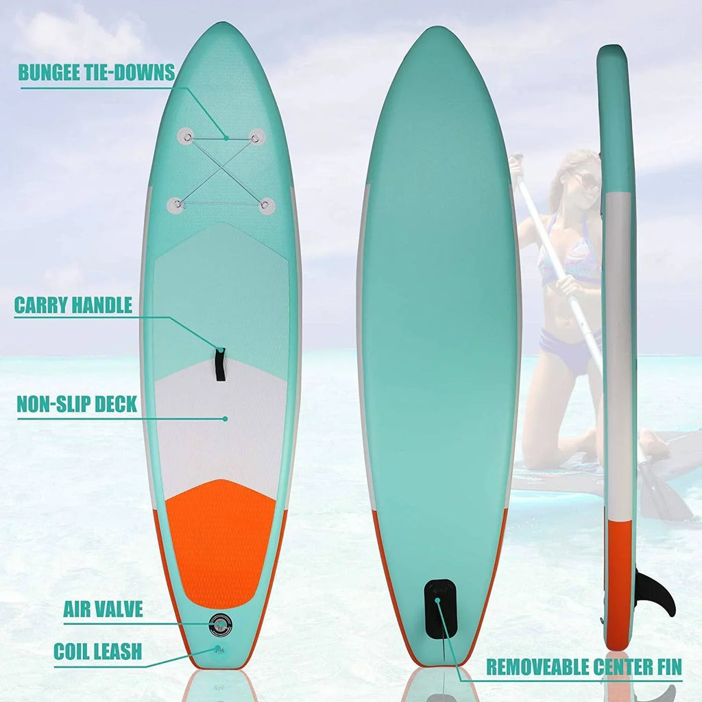 1 Up style! Conquer ease 26.46 - Inflatable Paddle with Stand waves - the and - Set Board