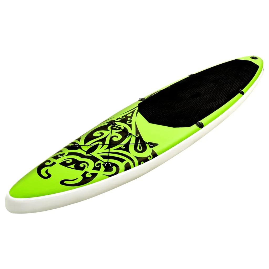 126"x29.9"x5.9" Green Paddleboard Inflatable Carevas Set