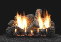 VF/V Charred MV with Logset 16" Burner, Slope LP Glaze Oak