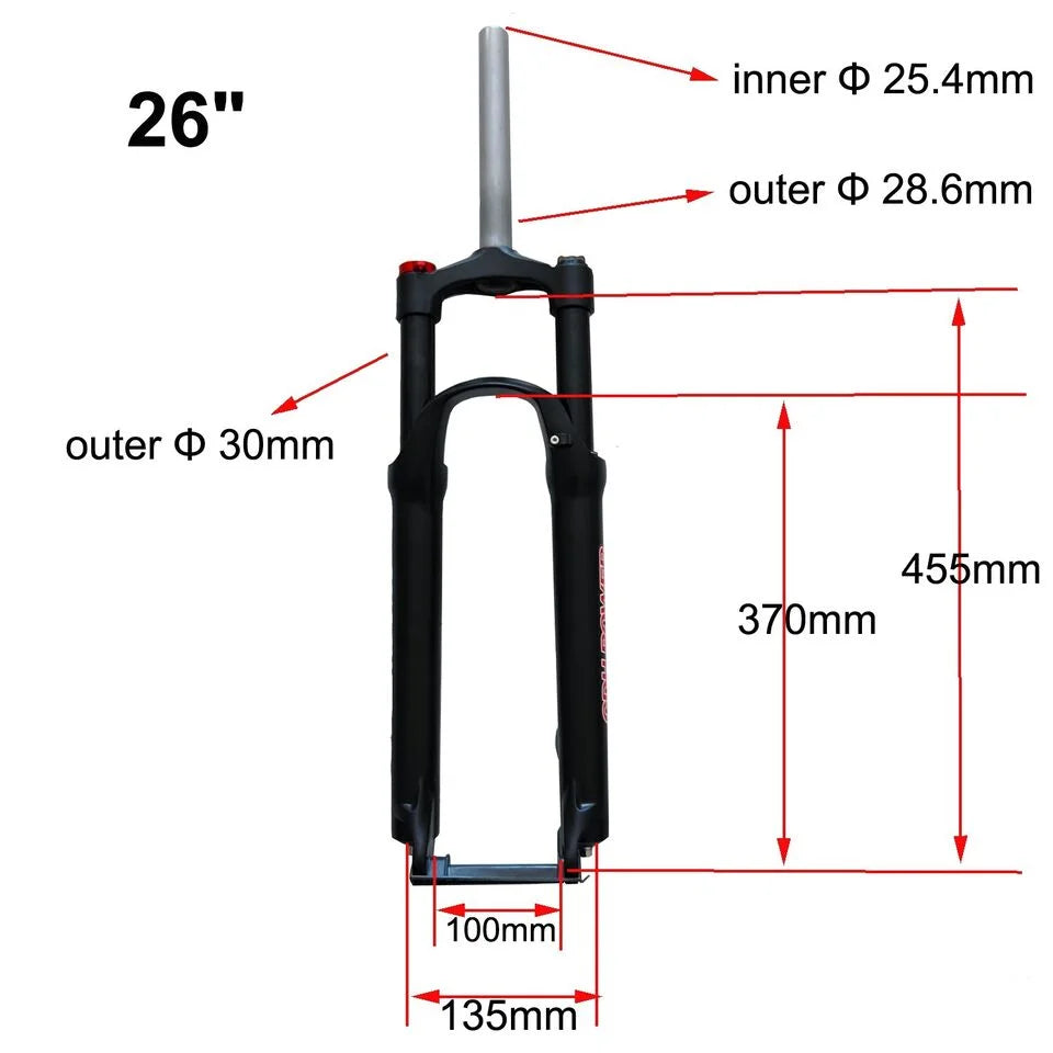 Bicycle & 26" Aluminum Suspension Manual Bike CDH MTB Fork Headset, Fork Lockout