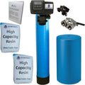 Blue with Capacity Tanks Liquid Resin, 2 Steel Whole Softener cubic High AFWFilters 1" Home 64k Connection, FNPT Foot Stainless and