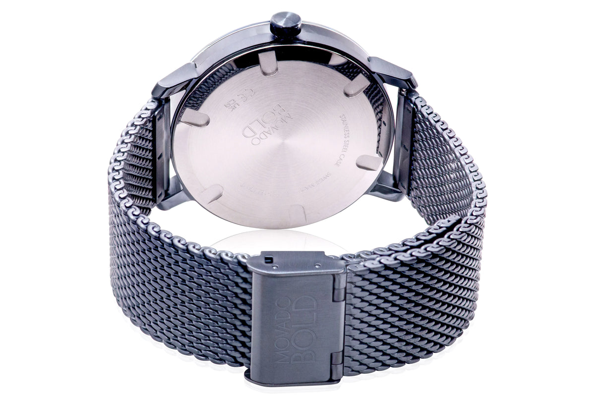 Mesh Blue Watch Evolution Mens Ion Movado Bold 3600793