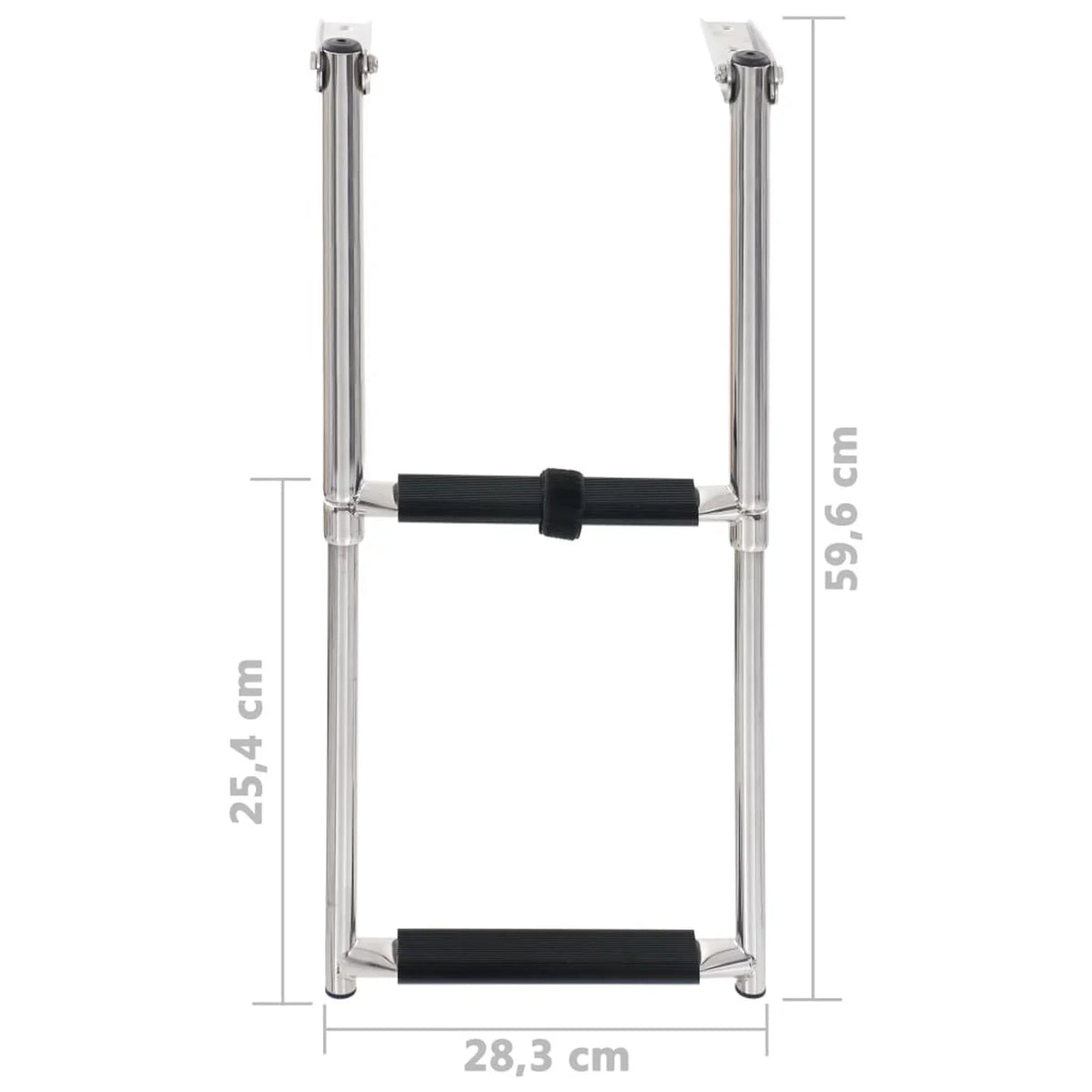 Stainless 2-step Boarding Carevas Folding Steel Ladder