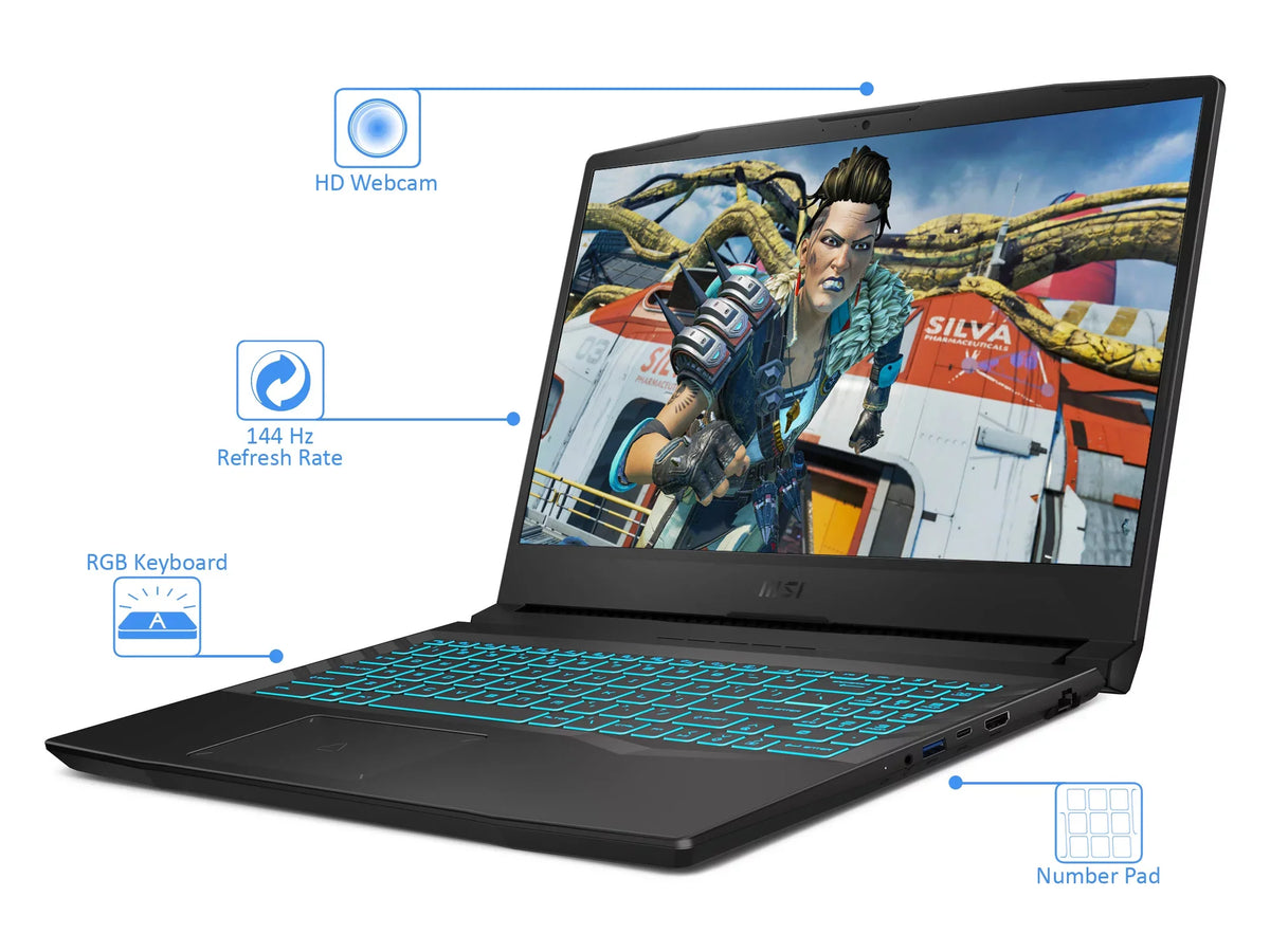 144Hz 1TB i7-11800H Laptop, 3050 Gaming 4.6GHz, FHD Crosshair Windows Upto NVMe 15 MSI Wi-Fi, Core Home NVIDIA 15.6" RTX Bluetooth, Display, HDMI, SSD, RAM, 10 16GB GeForce Intel Ti,