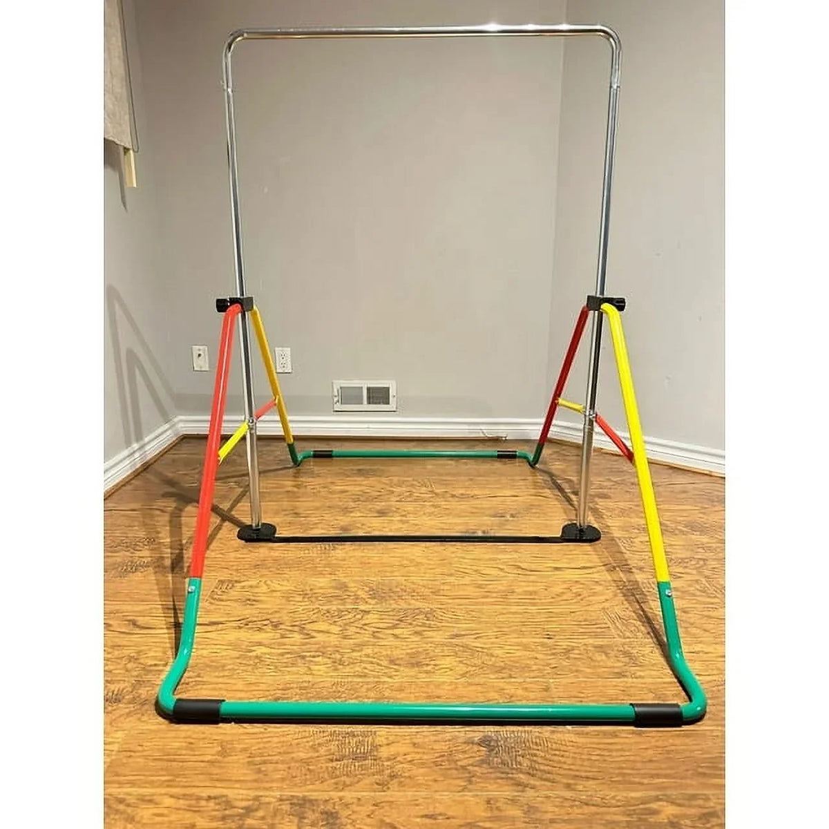 Home for Kids' Monkey Folding Playground Equipment - - Boys/Girls Horizontal Bar Expandable - Gymnastics Kip Training for Height-Adjustable Bar Bar (Red/Yellow) Bar Gymnasts Junior