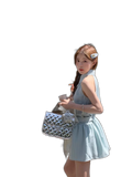Han Man [In Pei  Sleeveless Short  Mambo Women Tie Waisted Commuter S Oni Pei Neck es Stock]] Halter Mint Deeeefuu