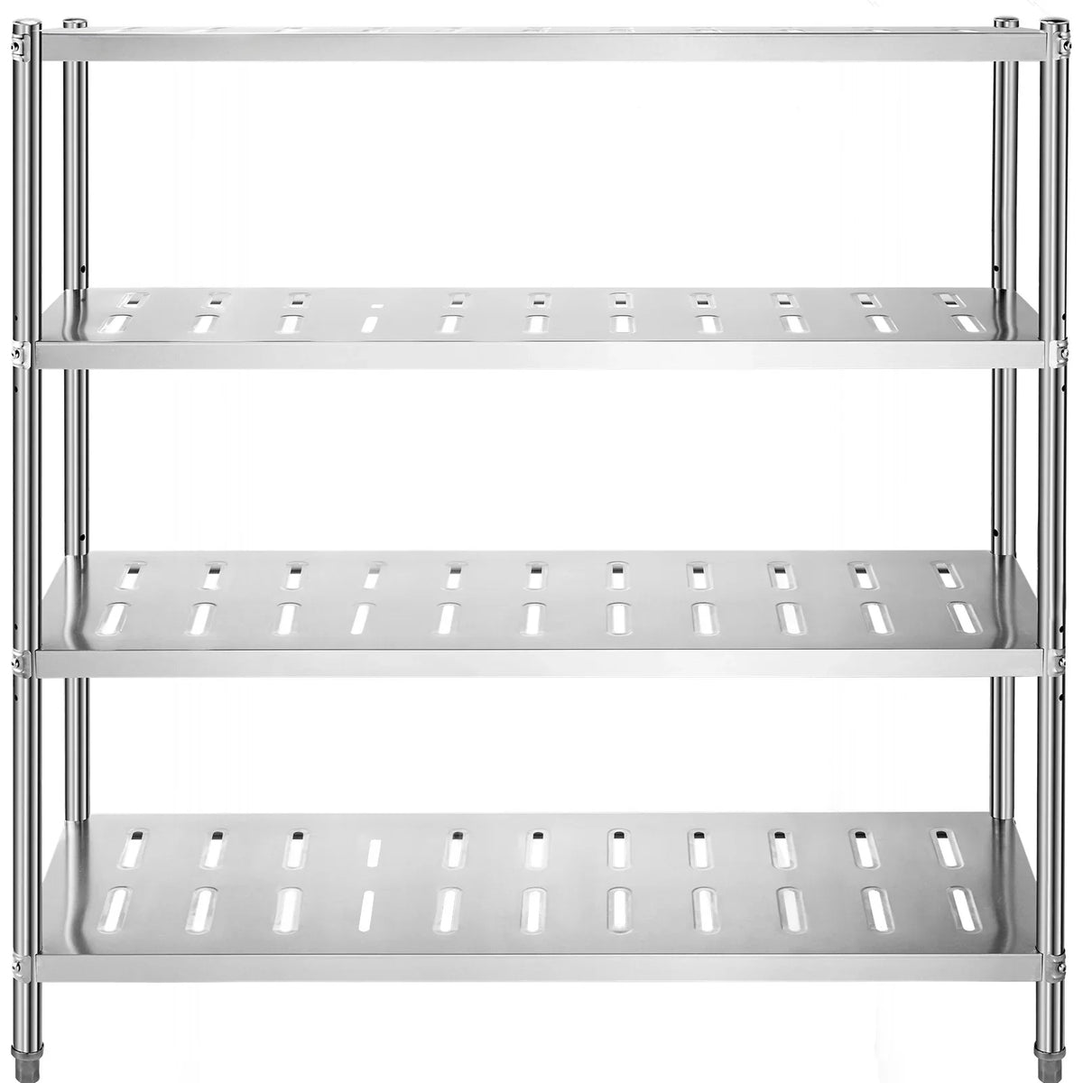 Garage BENTISM Duty Heavy Shelf 4-Tier Steel Shelving 59.1x17.7x61in Stainless