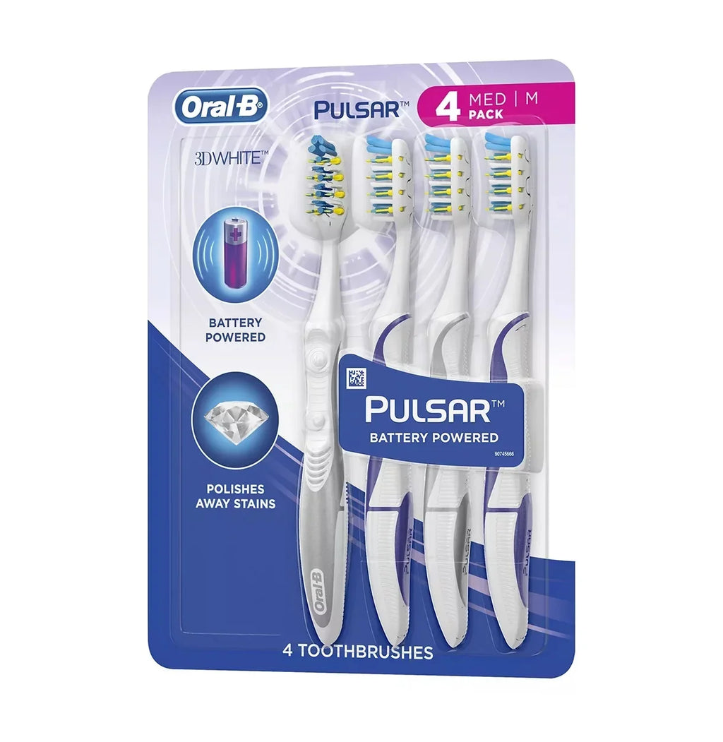Pulsar 3D 4 White Oral-B Toothbrush, Medium pk.,