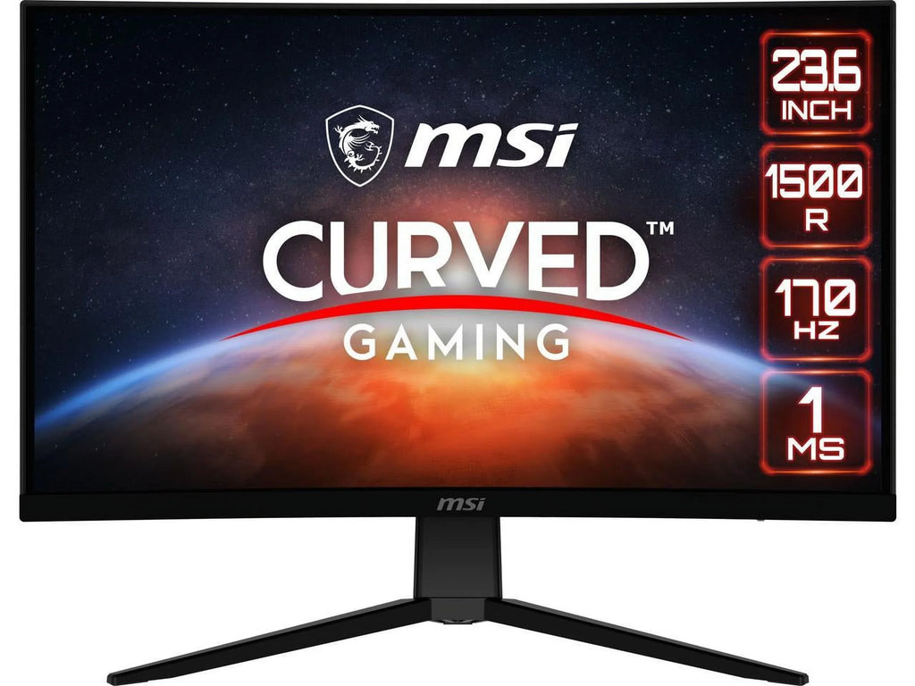 Monitor, ms, Hz, Premium, MSI 170 Tilt VA, 24" 1920 FreeSync (FHD), x Curved 1 DP Port, G2422C, HDMI, 1080 Gaming