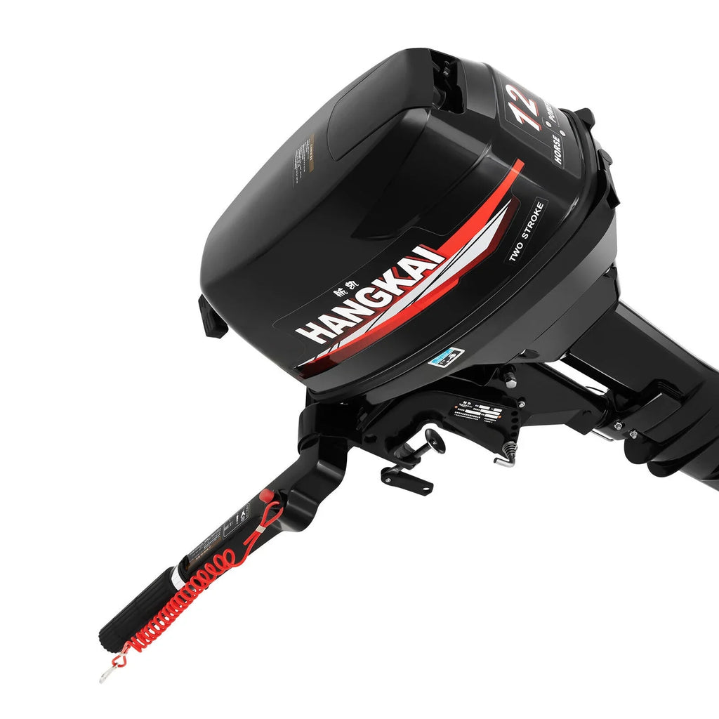 Fishing hp Stroke Motor 12 Heavy hp) Liquid Stroke (2 Boat System Boat Cooling Motor, 12 w/CDI Engine 169cc 2 Duty Outboard System