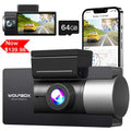 Rear, Dash Dual Camera with IR and 4K+2.5K Camera 3" Card, Dash Dash Vision, WiFi WOLFBOX Night with GPS, 5G Vehicle Cam Super Car LCD UHD Front Cam Built-in 4K 64GB