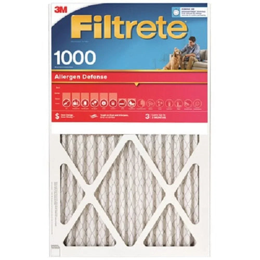x 1000 Pleated 3M 9803-4 MPR Filter Red - x Filtrete 4 25" Quantity 1" Disposable 3 Air Month of 20"