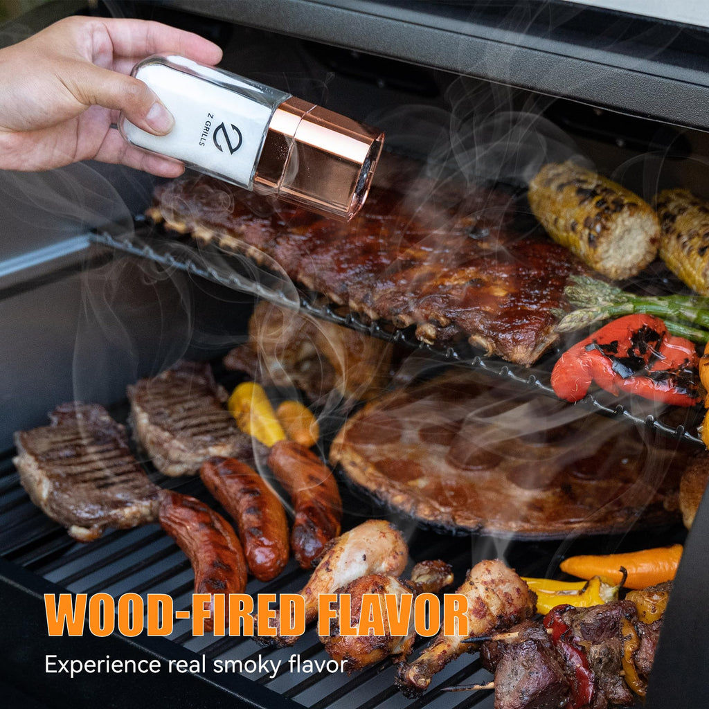 Z GRILLS ZPG-450A2 Wood Pellet Grill & Smoker, PID V3.0 Controller, 459 Sq in Cook Area, Foldable Shelf, Meat Probe, Rain Cover, 8 in 1 BBQ Grill