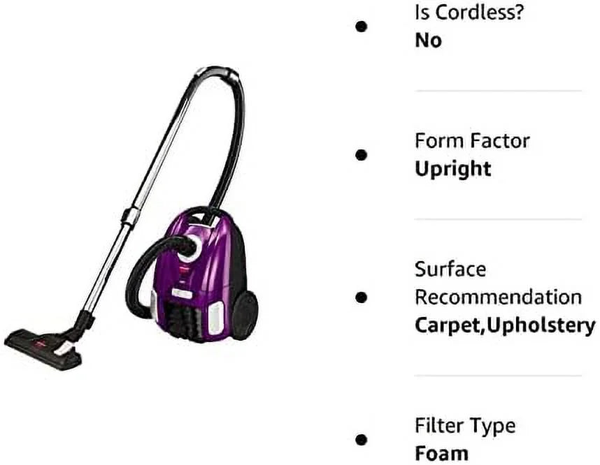 Upright Nozzle, Cleaning Automatic Cord Extra Long Telescoping Canister Cleaner Multi-Surface Powerful Wand, Vacuum With Power Cord Suction Lightweight Rewind & With