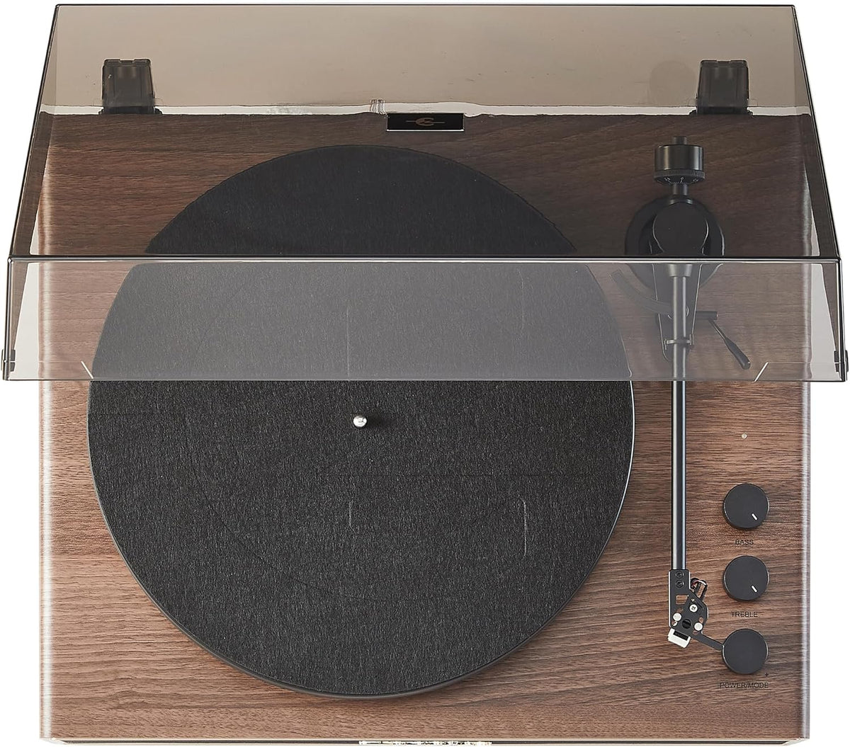 Crosley CR6046A-WAGL Stave 2-Speed Bluetooth Record Player Turntable with Built-in Speakers, Walnut