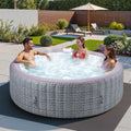 Inflatable Hot Tub Spa for 2C6 Persons, Outdoor Portable Jacuzzi with 1350W Heater & Bubble Massage System, 104F Fast Heating, Insulated Cover, Easy