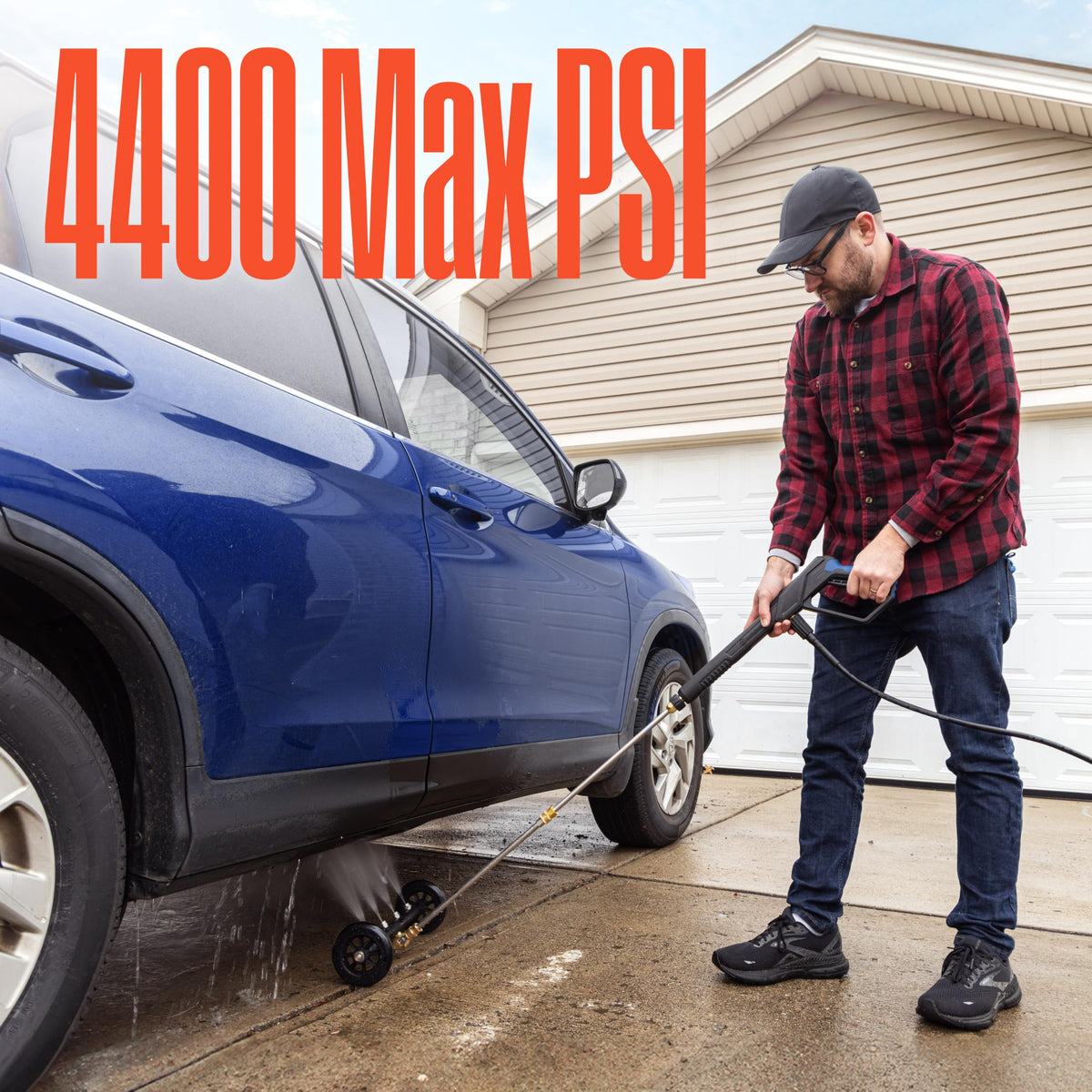 Westinghouse WPX3400 Gas Pressure Washer, 3400 PSI and 2.6 Max GPM, Onboard Soap Tank, Spray Gun and Wand, 5 Nozzle Set, for Cars/Fences/Driveways