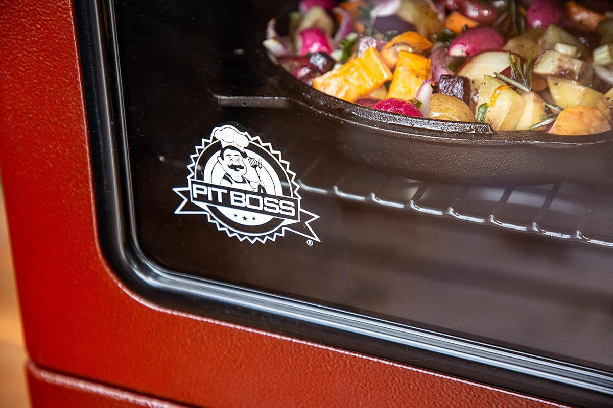 Pit Boss 3-Series Gas Vertical Smoker, Red Hammertone - 10773
