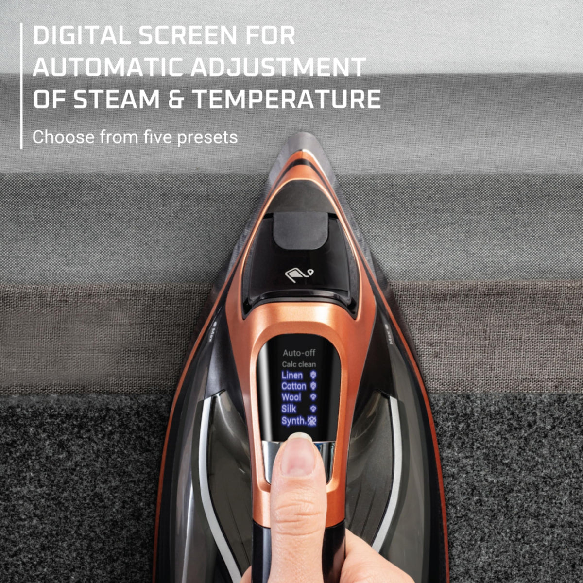 Rowenta Iron for Clothes, High Pressure Steamer Iron with Boiler System, 400 Steam Holes, Vertical Steaming, 37oz Tank, Stainless Steel Soleplate