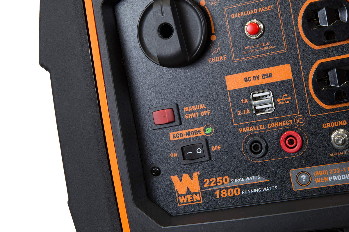 WEN 2500-Watt Inverter Generator, Quiet, Portable, and Lightweight with Fuel Shut Off (56250i)