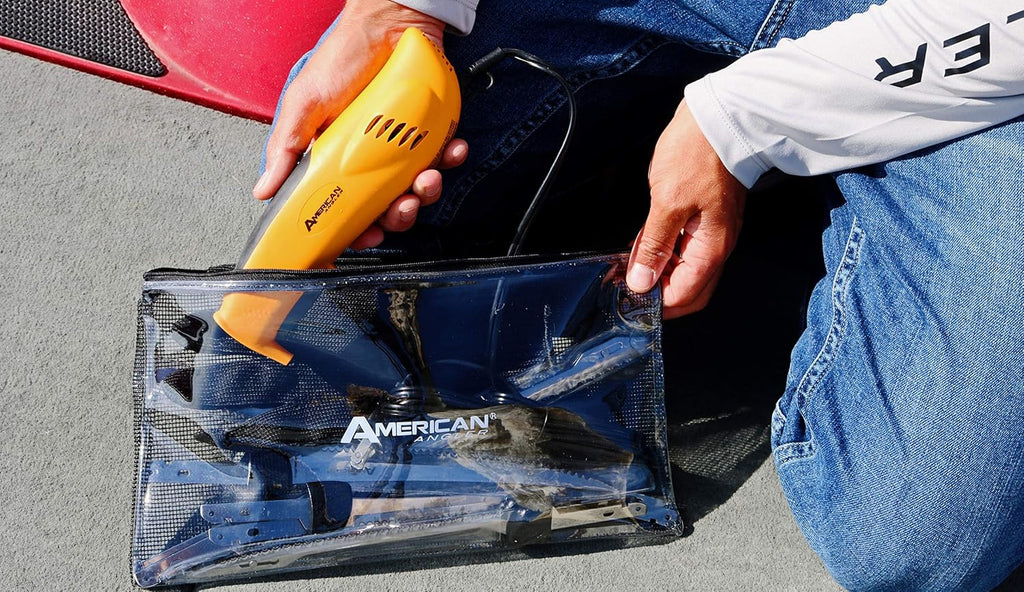 American Angler PRO Electric Fillet Knife Professional Grade Fisherman's Kit C Includes 5 Types of Stainless Steel Blades, Storage Pouch, and