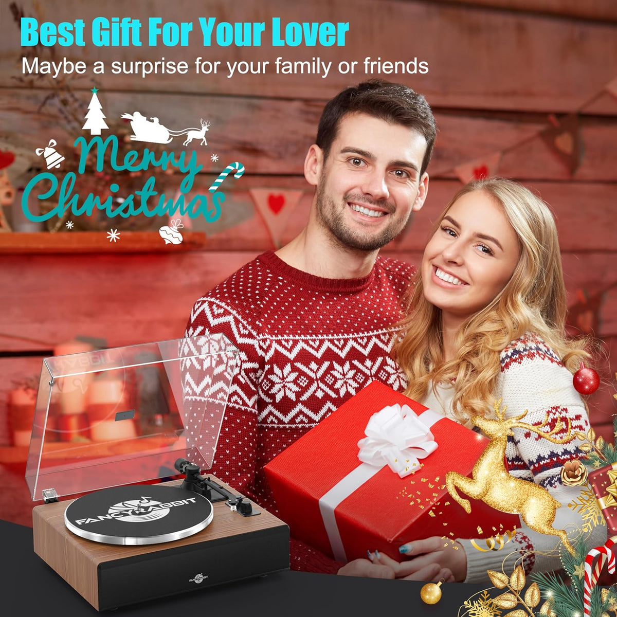 Vinyl Record Player with Speakers,High Fidelity Turntables for Vinyl Records with Magnetic Cartridge AT-3600L,Bluetooth Playback Built-in Phono