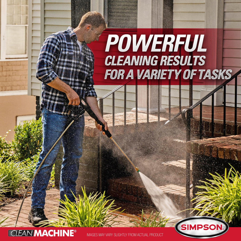 Simpson 3400 PSI Gas Pressure Washer, 2.5 GPM Residential Power Washer, Cold Water, 25' Hose, Clean Machine, 49-State Compliant (CM61083)