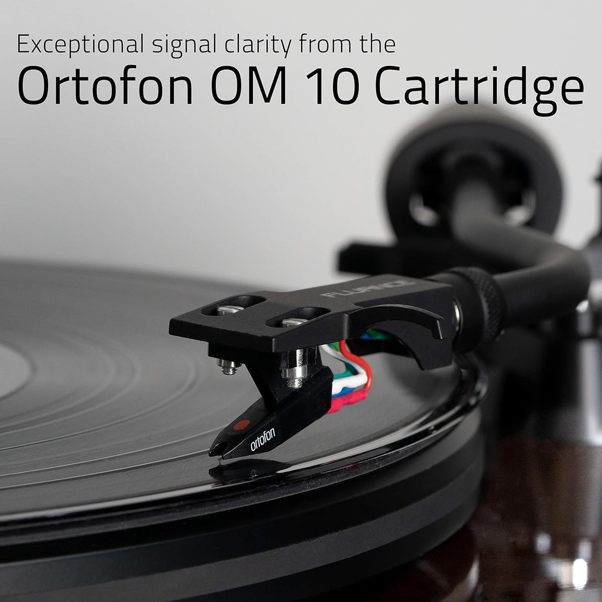 Fluance RT82 Reference High Fidelity Vinyl Turntable Record Player with Ortofon OM10 Cartridge, Speed Control Motor, High Mass MDF Wood Plinth