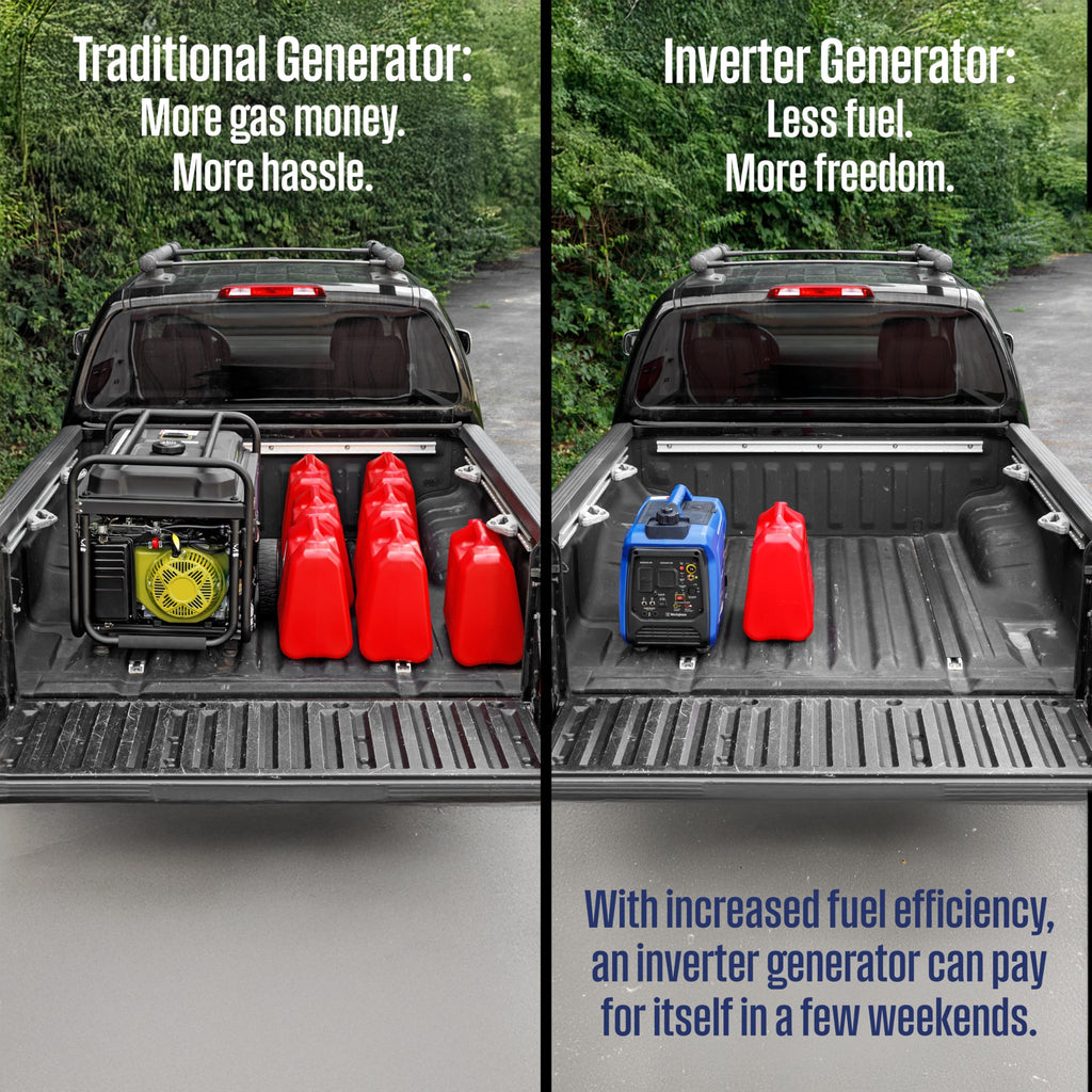 Westinghouse 2550 Peak Watt Super Quiet & Lightweight Portable Inverter Generator, RV Ready 30A Outlet, Gas Powered, Parallel Capable, Long Run Time