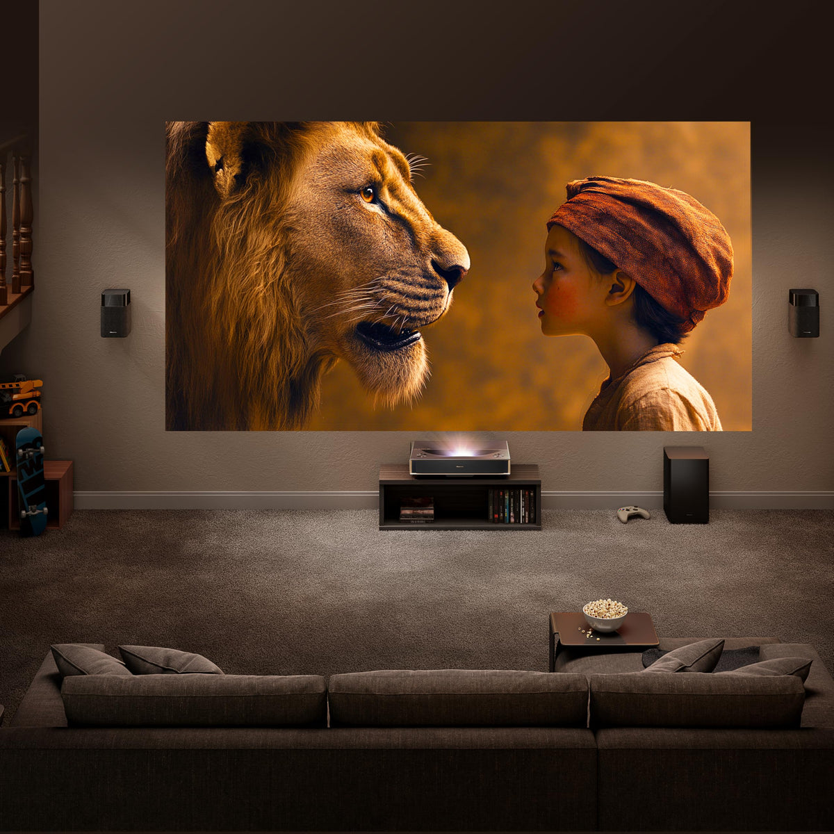 Hisense PX3-PRO Ultra Short Throw Triple Laser Projector, 4K UHD, 80 C 150, 3,000 Lumens, 3000:1 Contrast, Dolby Vision & Atmos, IMAX Enhanced, 240
