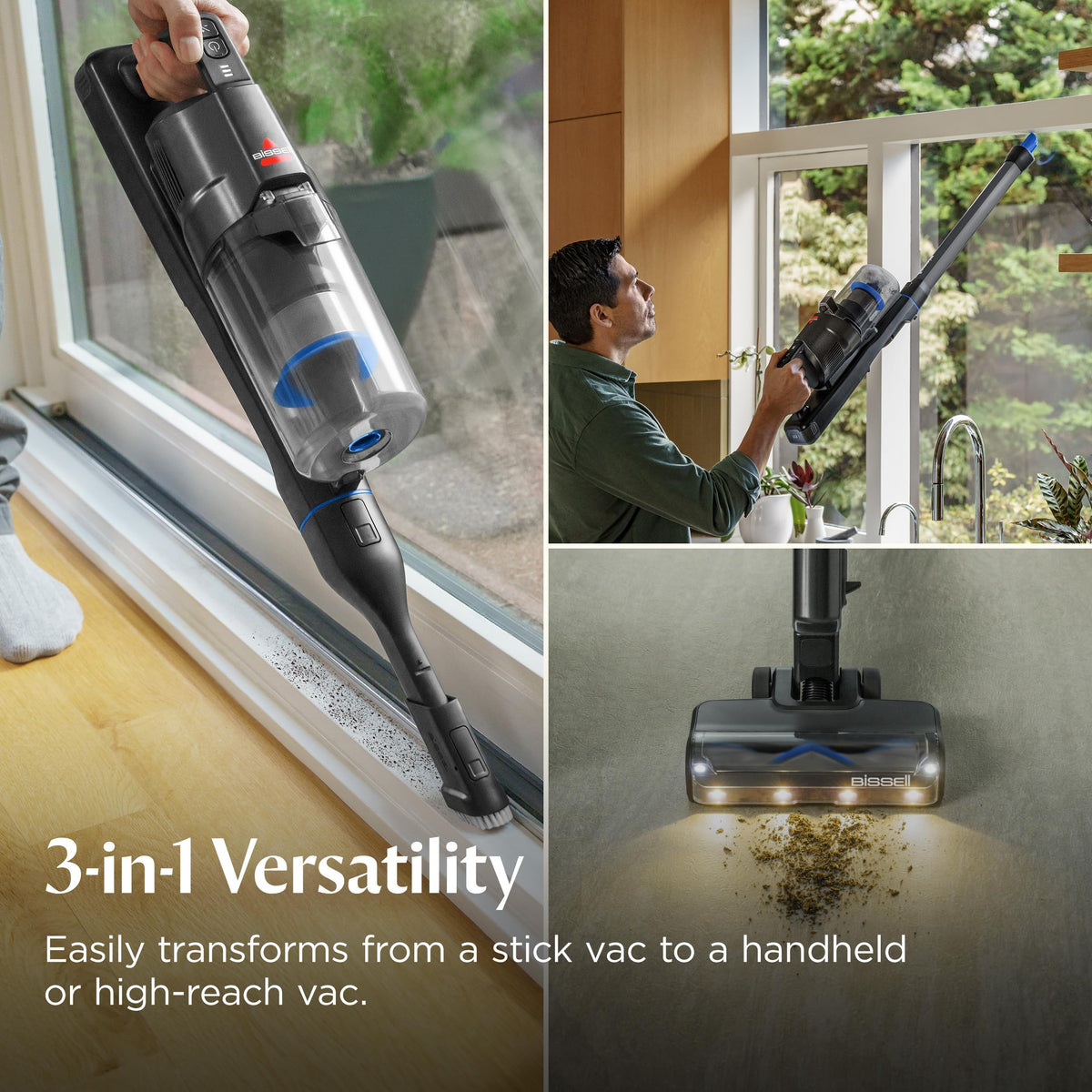 Bissell PowerClean FurGuard 280W Self-Standing Cordless Vacuum w/Self-Cleaning Brush Roll, Strong Suction, Removeable Battery, Wall Mount, Upholstery