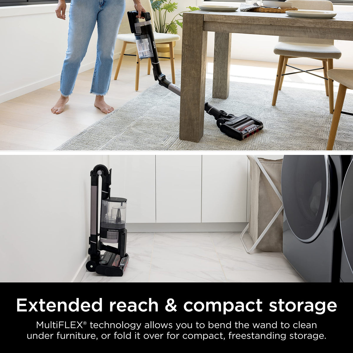 Shark Stratos Cordless Vacuum with Clean Sense IQ and Odor Neutralizer, MultiFlex Wand, Includes Crevice Tool & Anti-Allergen Brush, Up To 60 Minute
