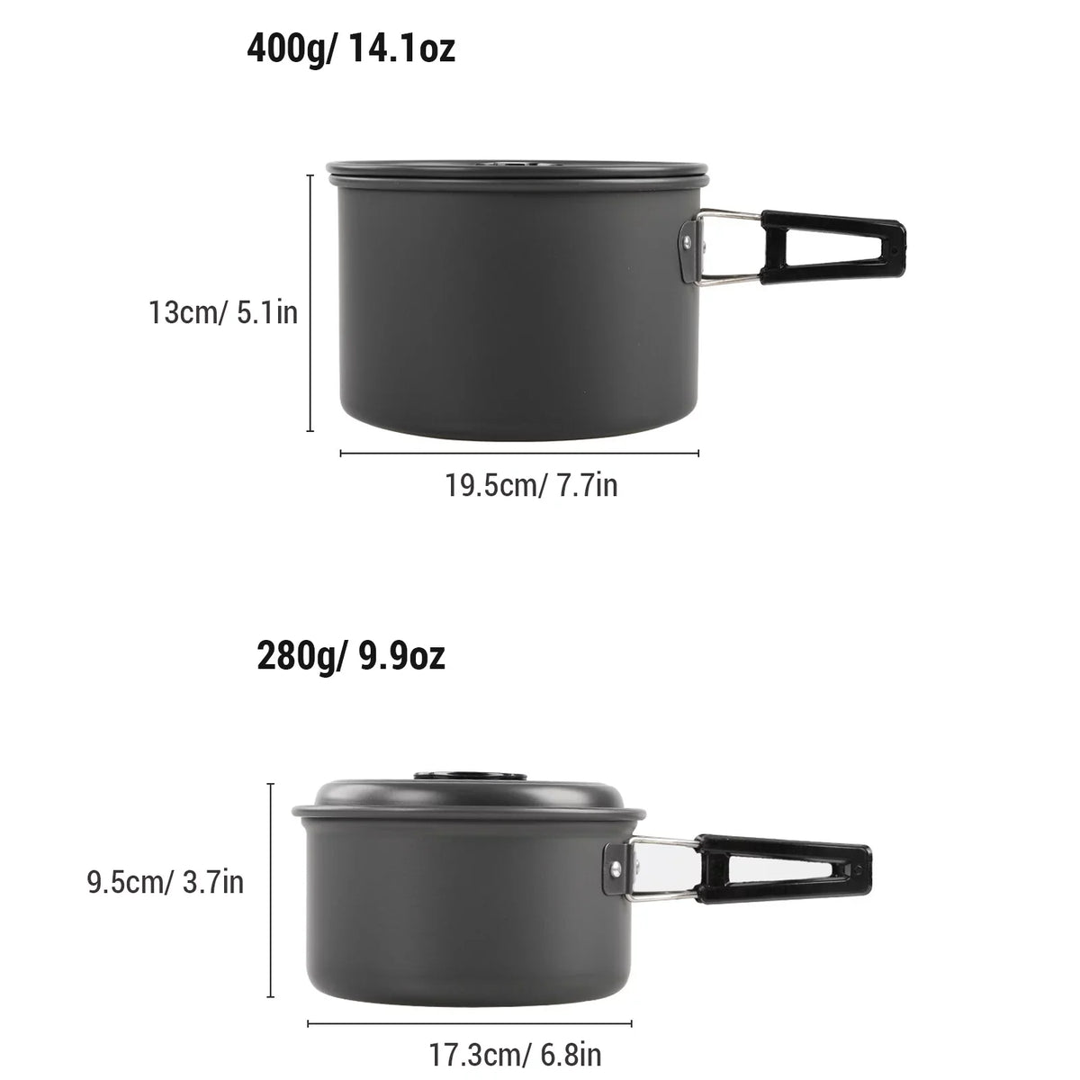and Mess Kit Non Pan Pot Cookware Backpacking Cooking Set Kettle and Anself Camping Stick with for