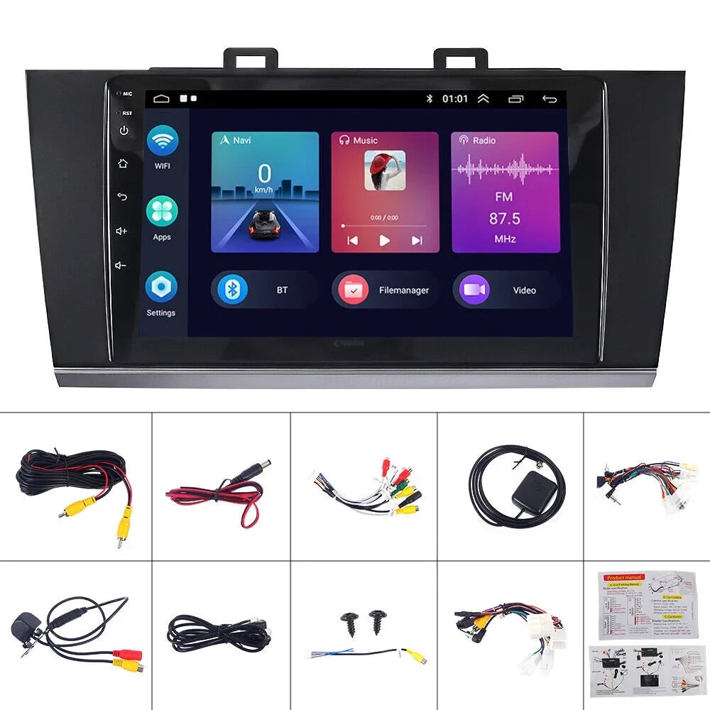 Your 9IN Commutes with Audio Carplay High-Quality Streaming Upgrade Subaru Outback GPS Touchscreen Optimize Daily Android Legacy