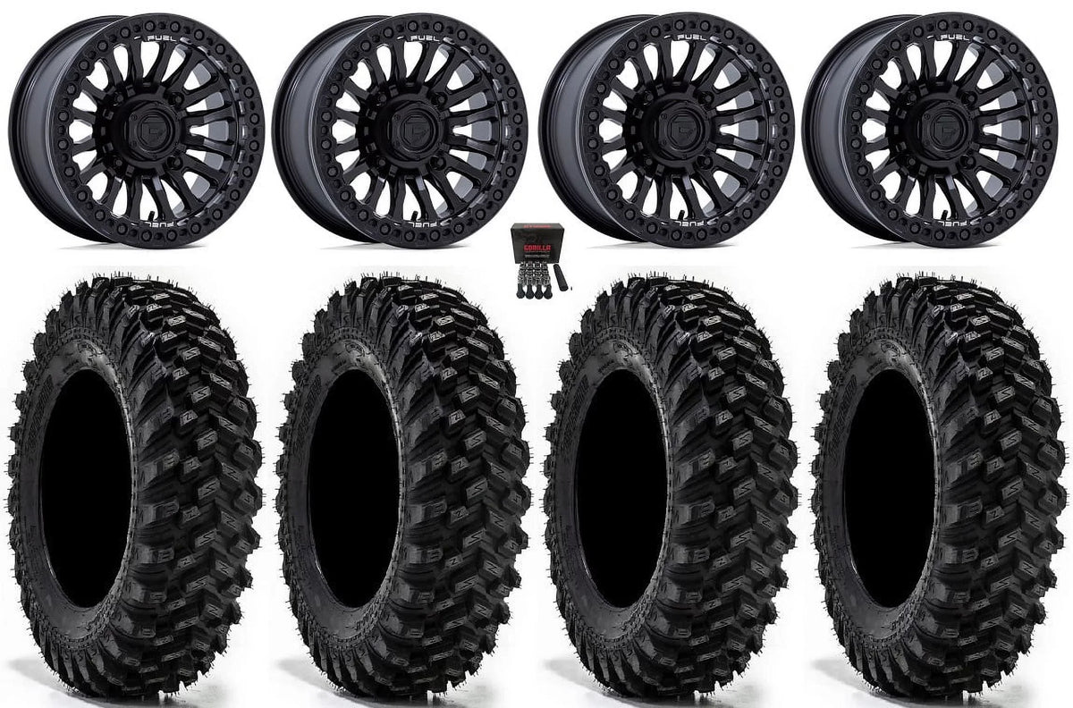 Bk Warrior Ranger XT 15" Sportsman RZR Tires Wheels 35" Fuel Bdlk Rincon