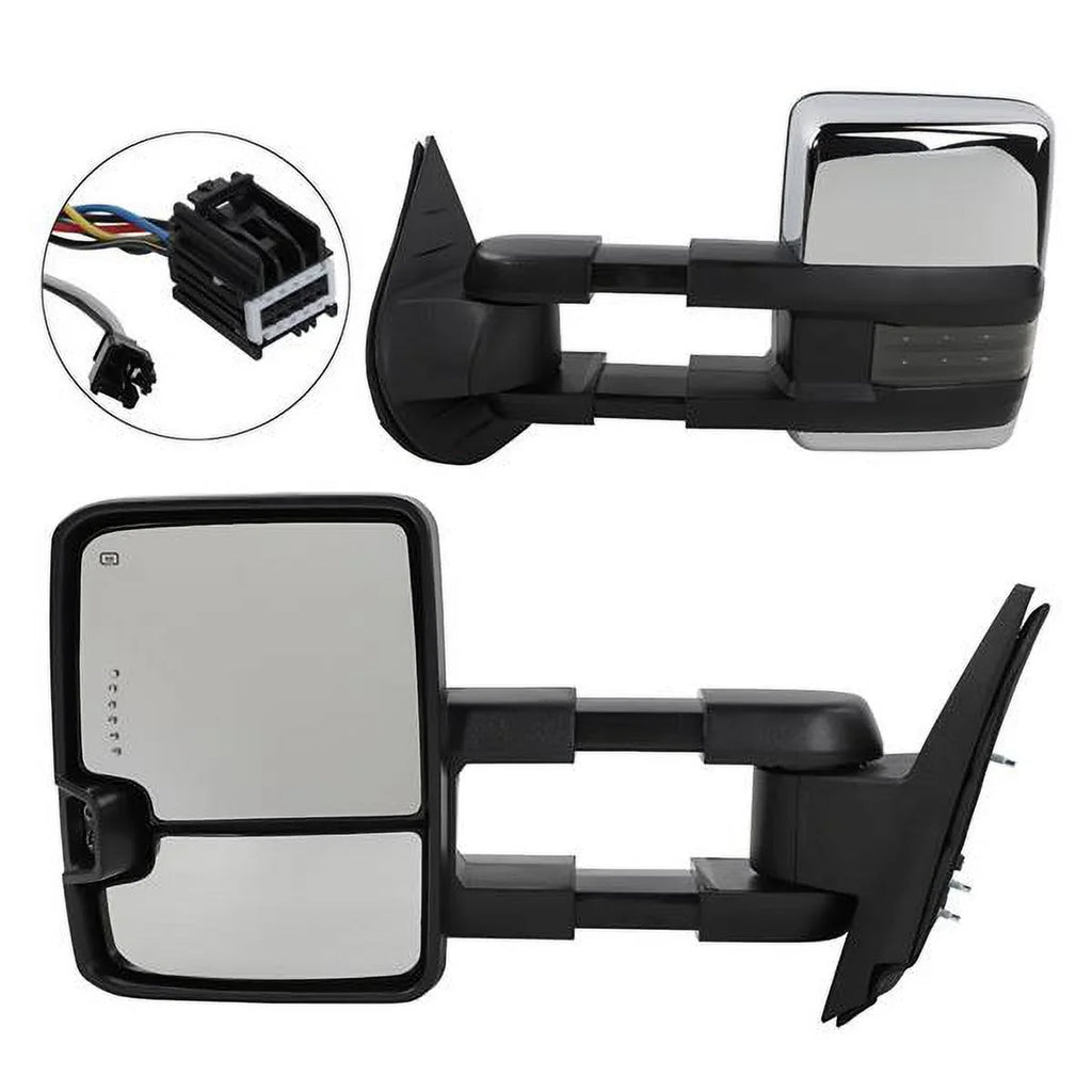 Towing Power Lamp LED for & Heated Backup Signal Mirrors Chrome 07-13 Tahoe Chevy