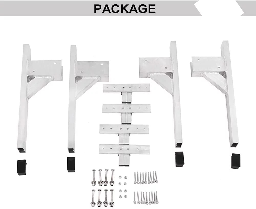 Rack Fit Vans Ladder Roof Kit Aluminum Cargo Bracket for Adjustable Enclosed ELITEWILL Trailers