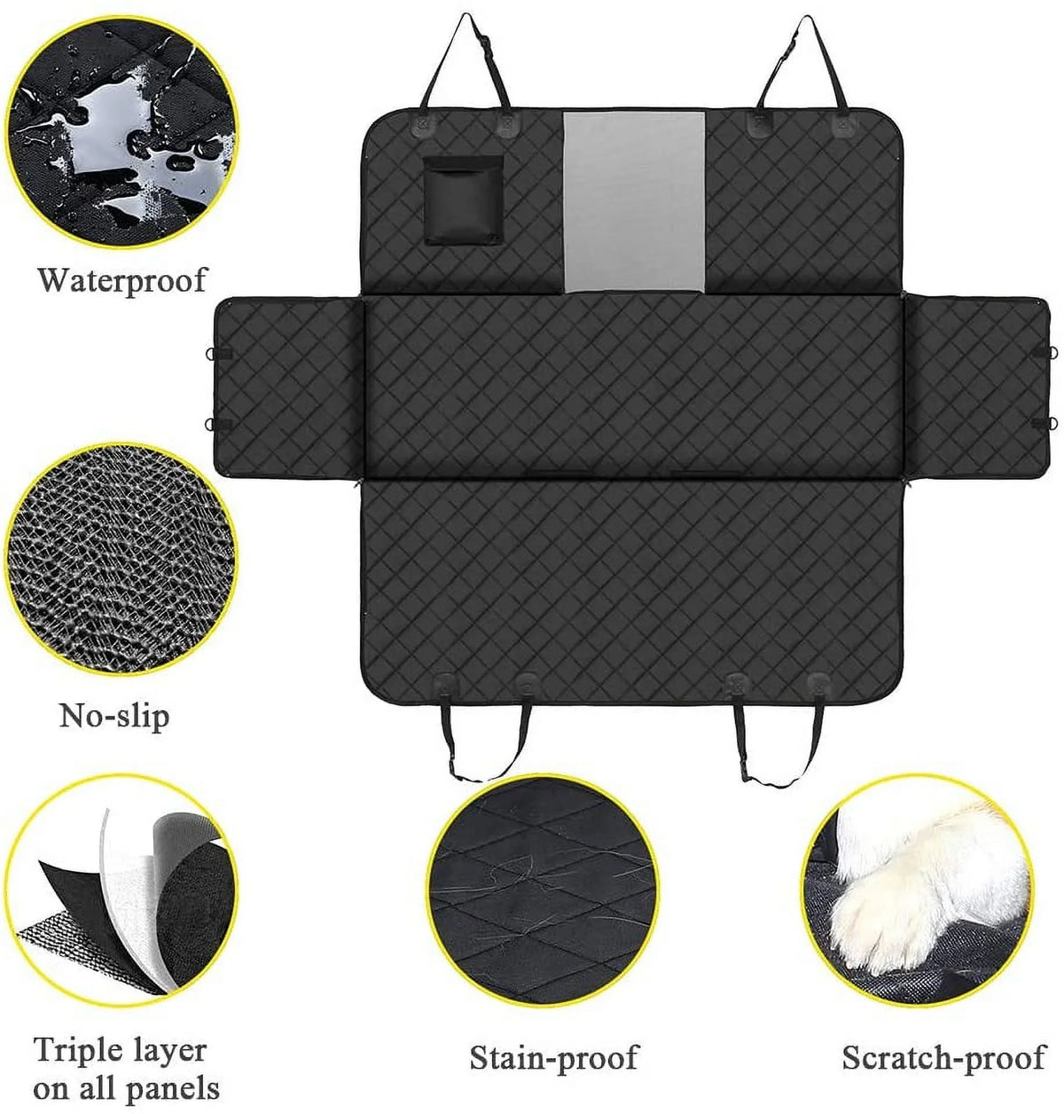 Hammock & Car Back Cars Liquidproof Protection Scratchproof Dogs Dog Seat, with Seat Dog Trucks for Car Cover Dog Window, Mesh SUVs Covers Cover