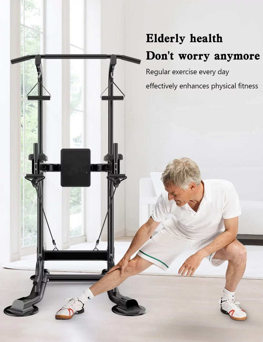 Power Home Tower Stands Training Squat Bar Strength Bars Dip & Gym for Pull-Up
