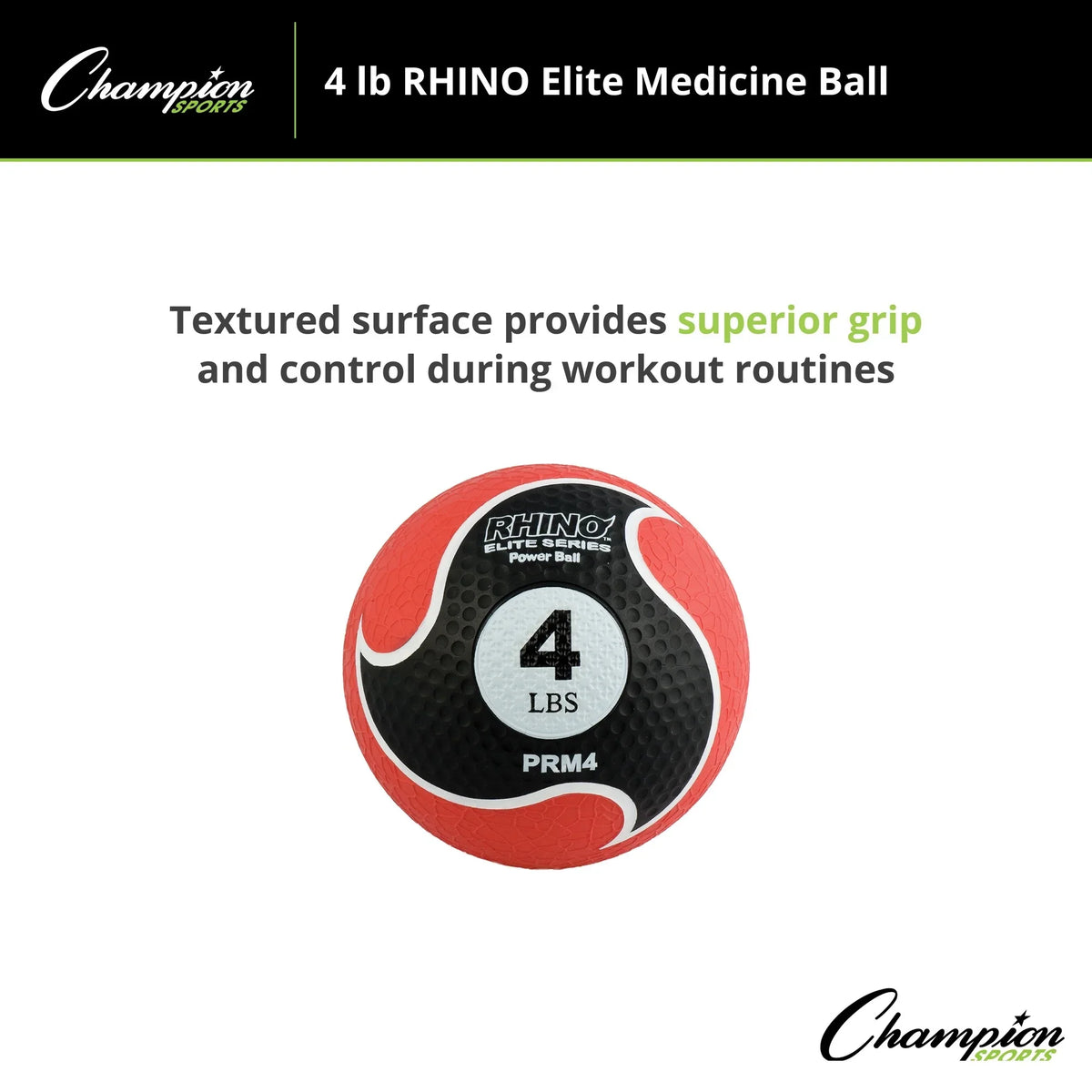 Champion Sports 4lb Elite Medicine Ball Rhino®