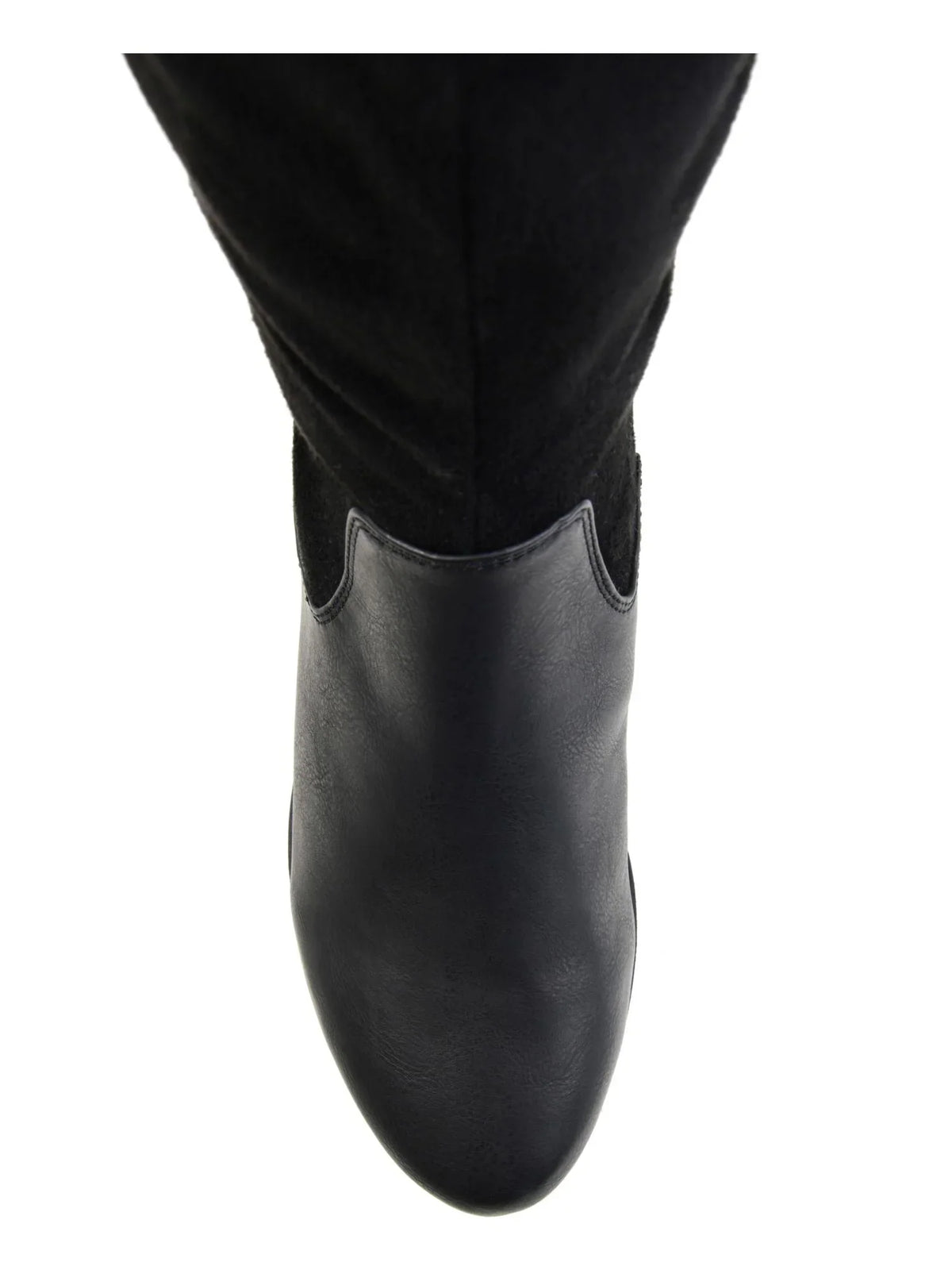 Zip-Up Comfort Frenchy Goring Riding Black Boot Almond Buckle WC Accent COLLECTION Heel 8.5 Block  Toe JOURNEE