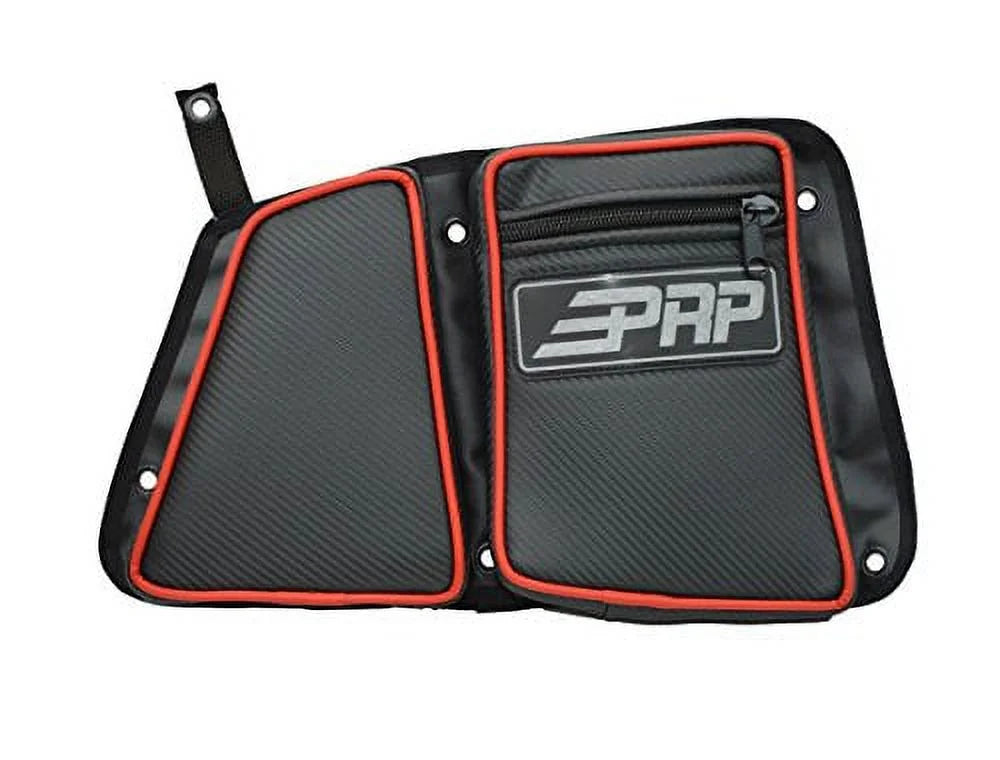PRP Pad, Carbon E41-214 Rear Storage Bag Side Seats Fiber Knee Red with Door